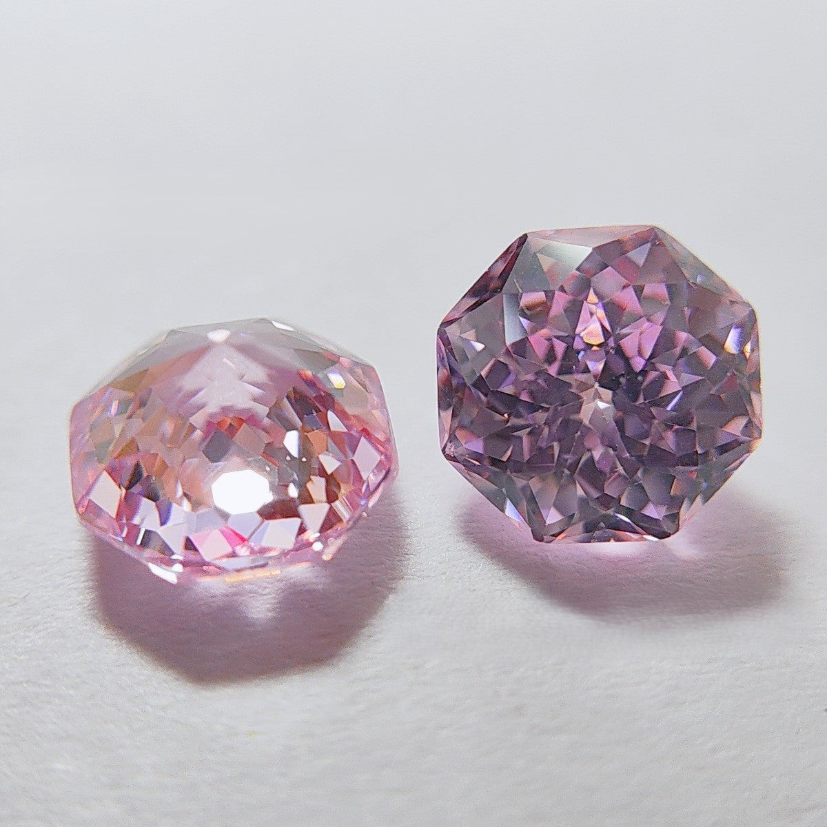 5A 6-8mm Octagonal Bouquet Cut Loose CZ Stone - 2pcs