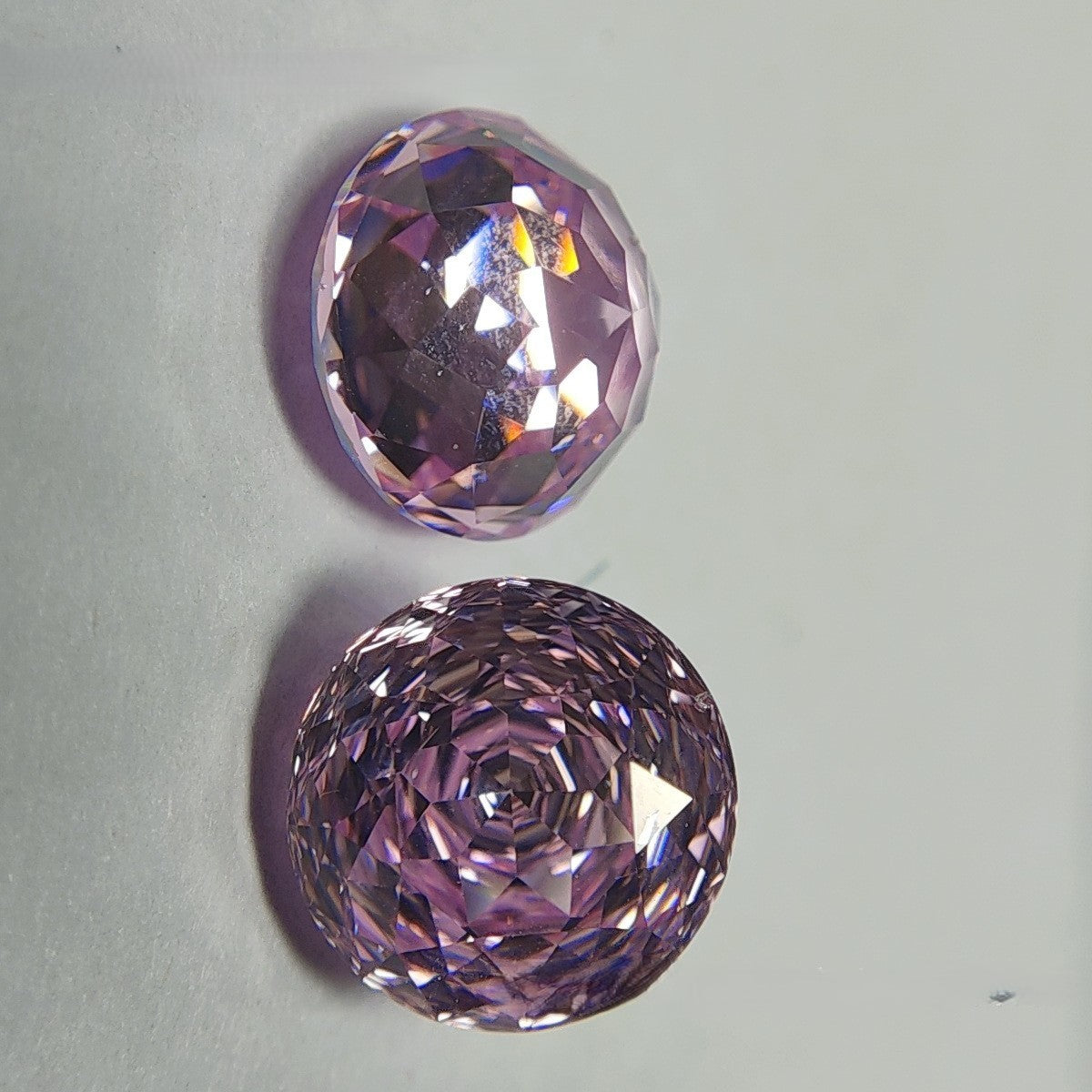 5A 4-8mm Round Rose Cut Loose CZ Stone - 2pcs