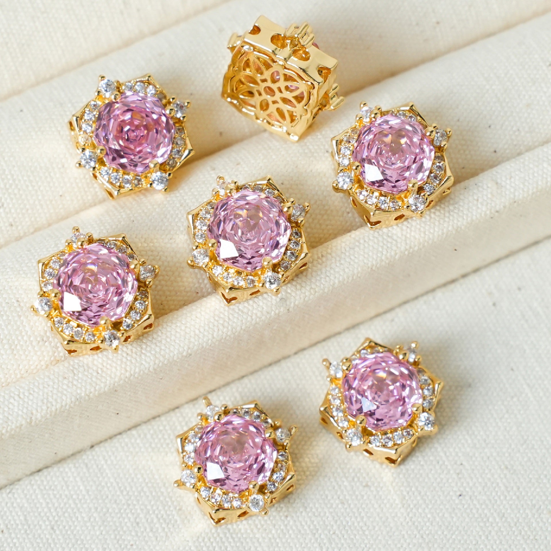 Rose Cut Square Zircon Spacer