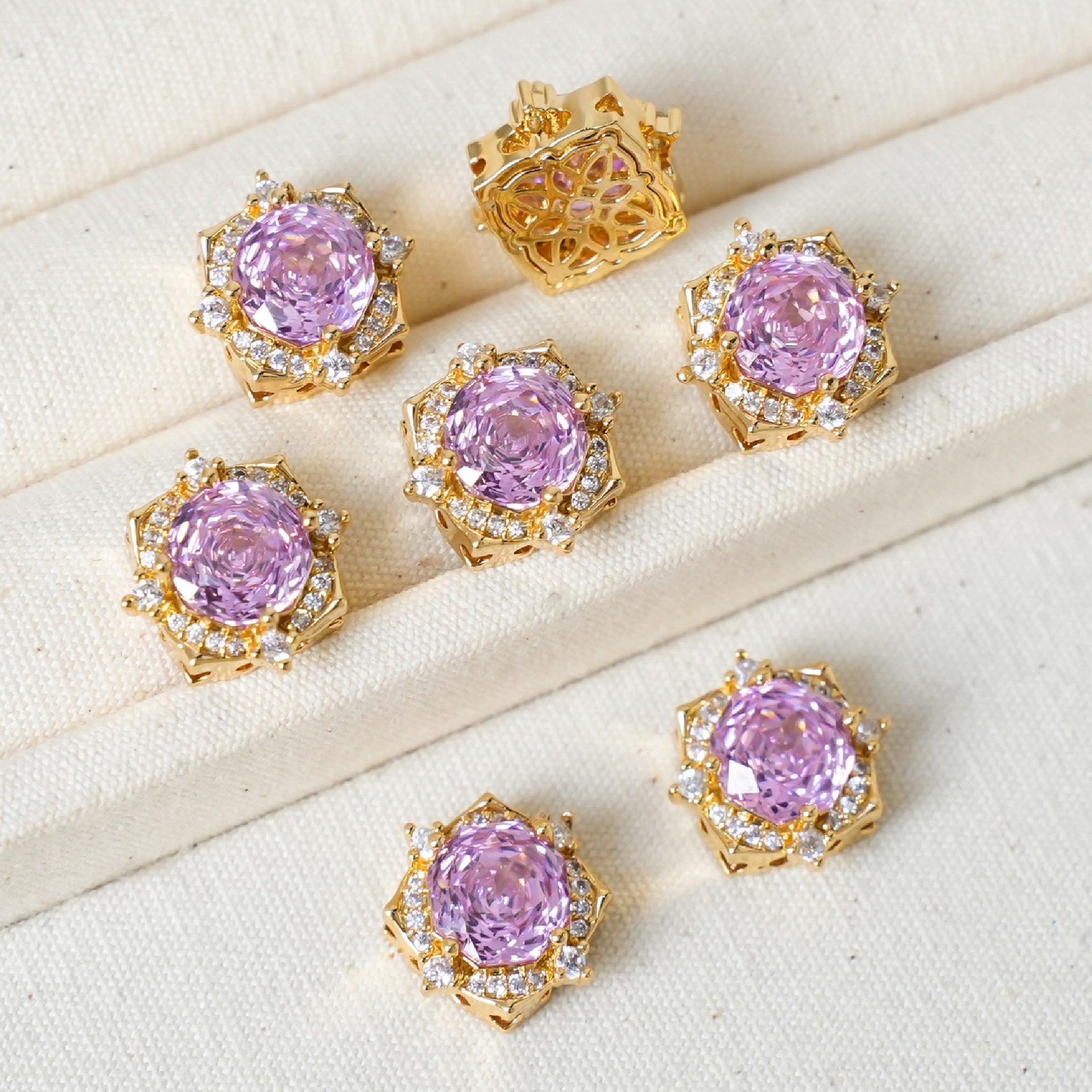 Rose Cut Square Zircon Spacer
