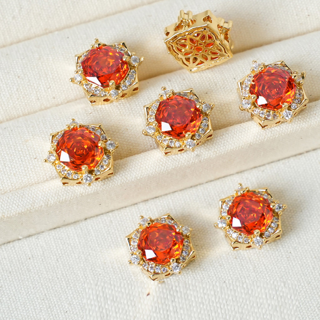 Rose Cut Square Zircon Spacer