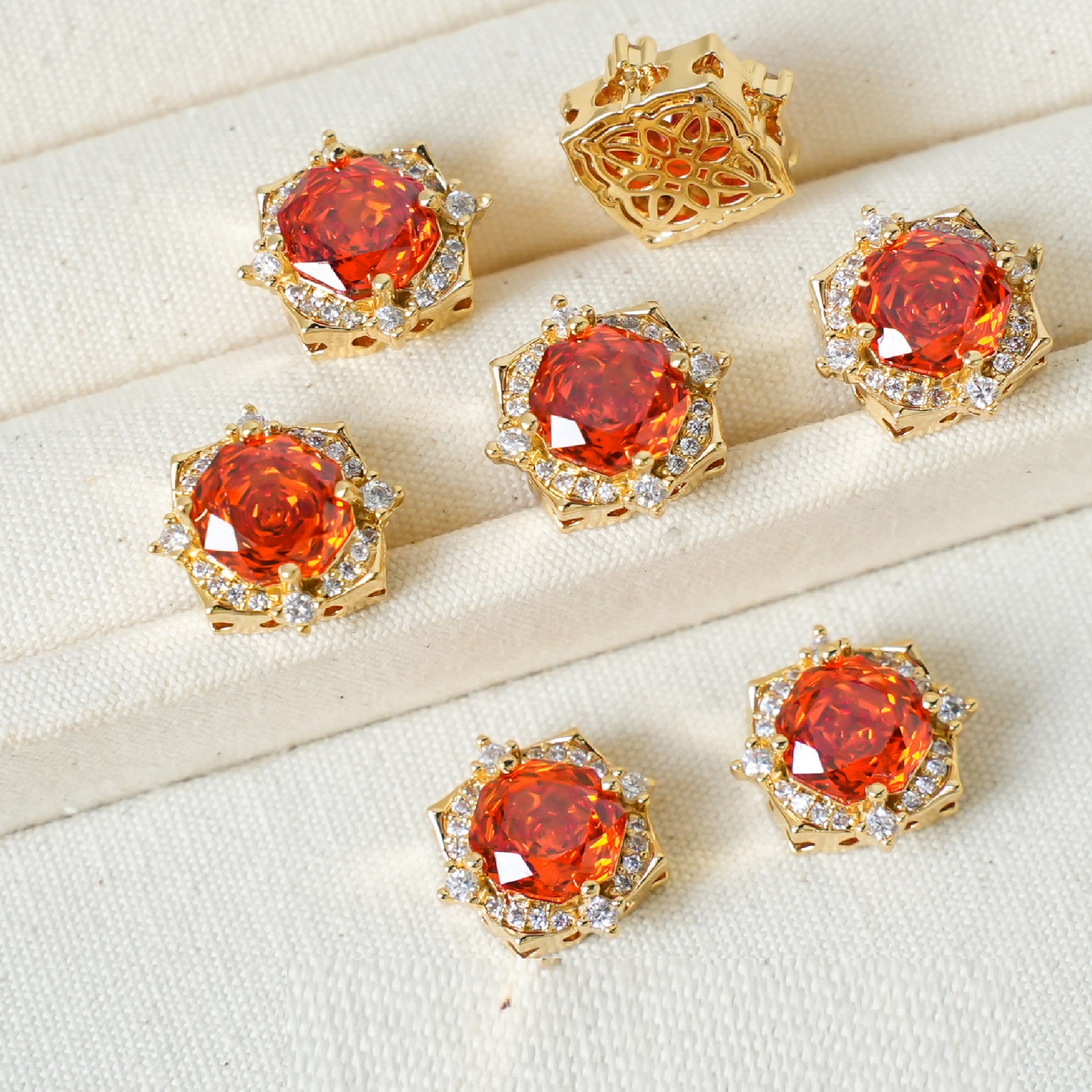 Rose Cut Square Zircon Spacer