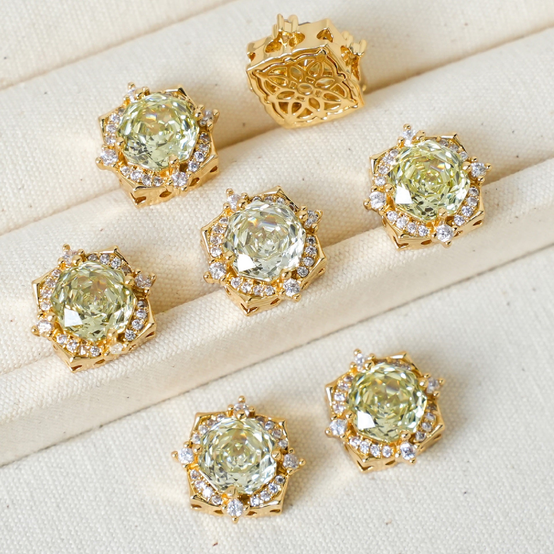 Rose Cut Square Zircon Spacer