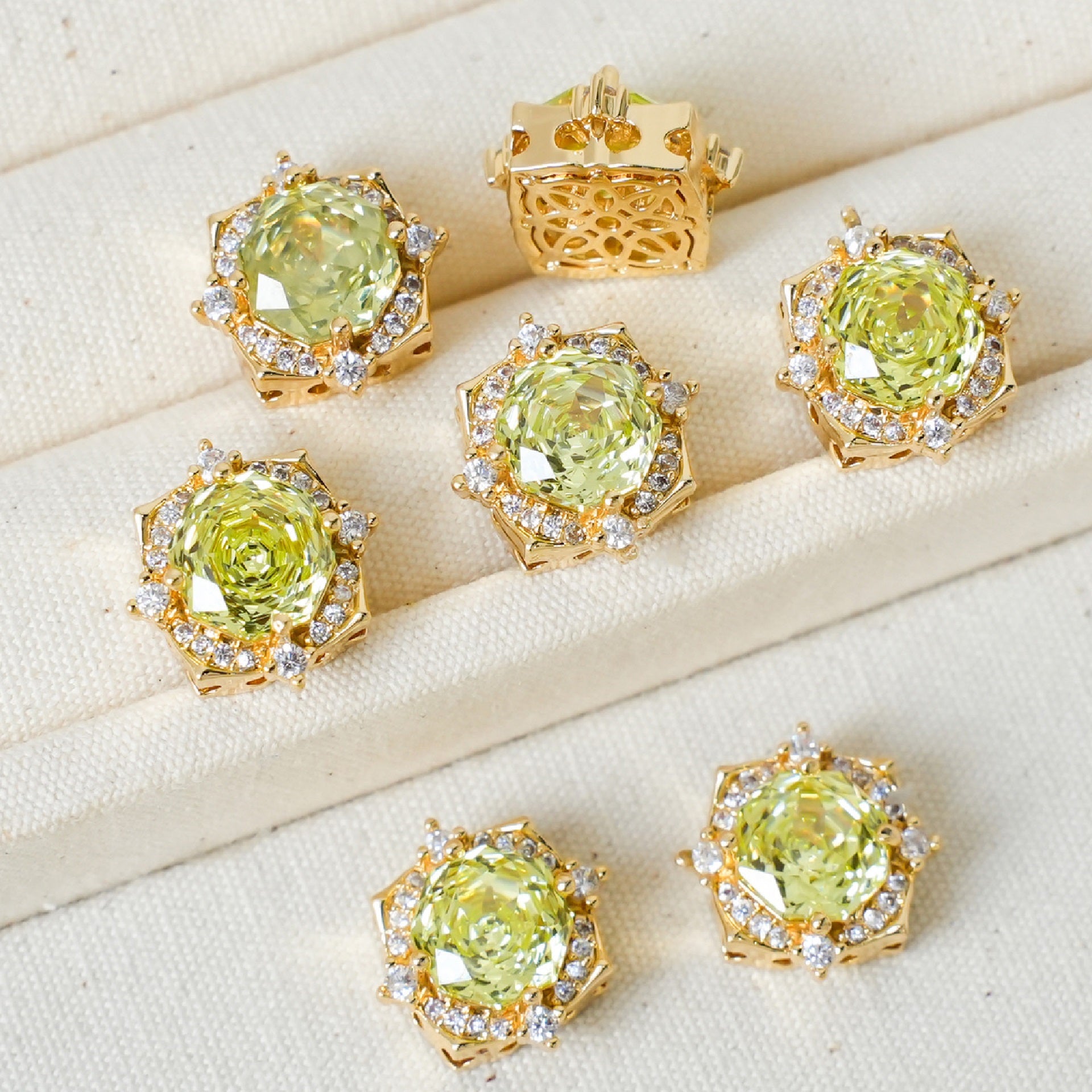 Rose Cut Square Zircon Spacer