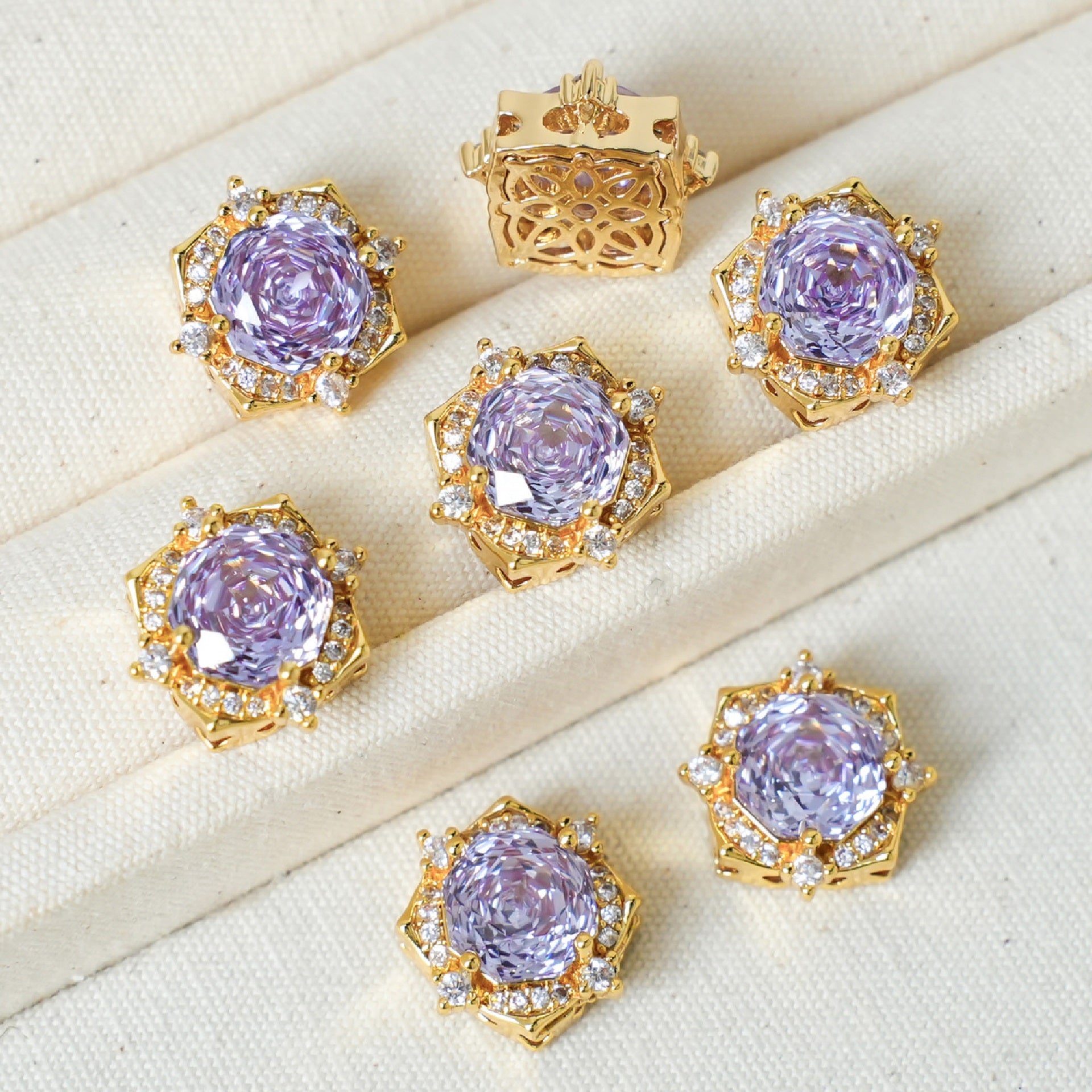 Rose Cut Square Zircon Spacer