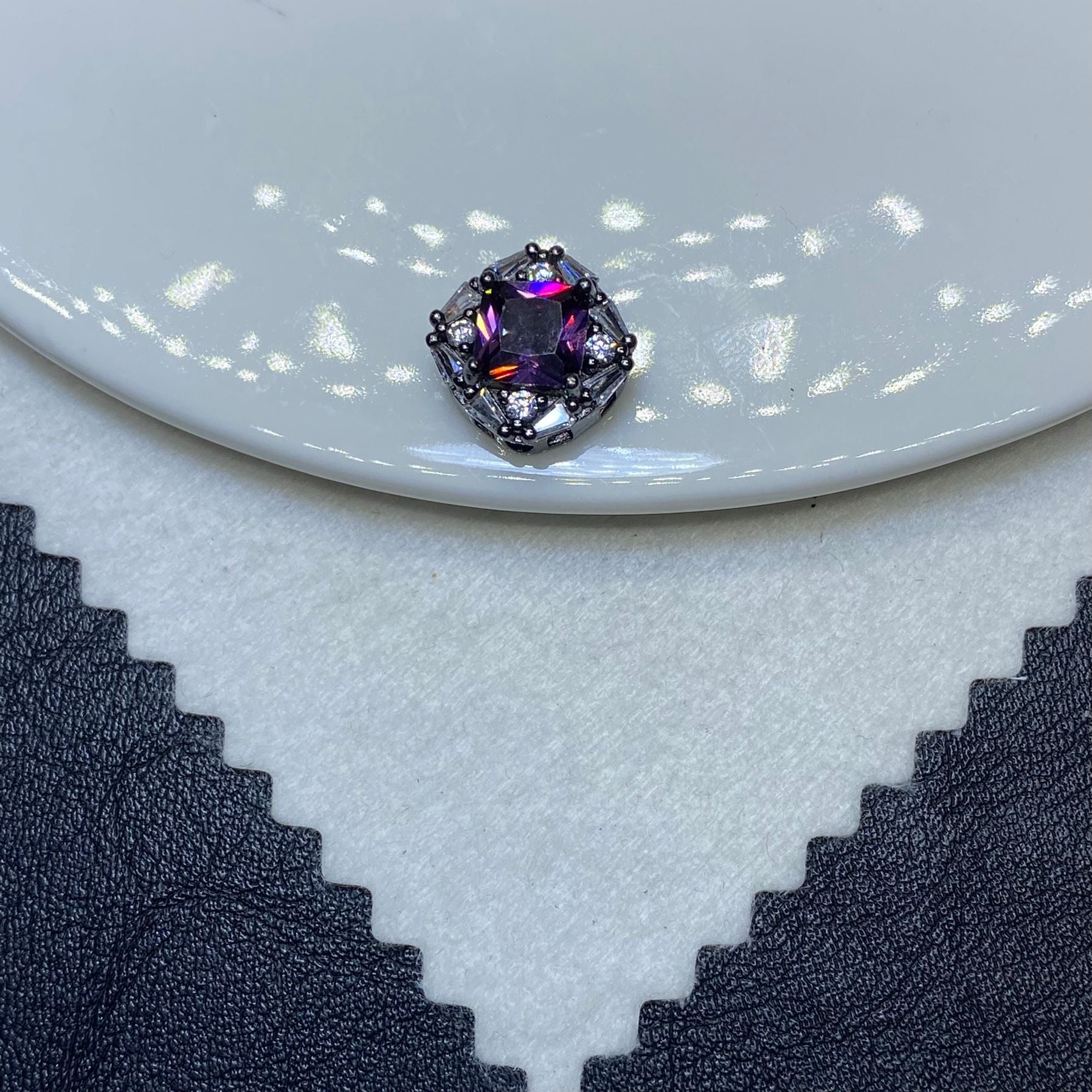 12cm Square Rhinestone Zircon Spacer
