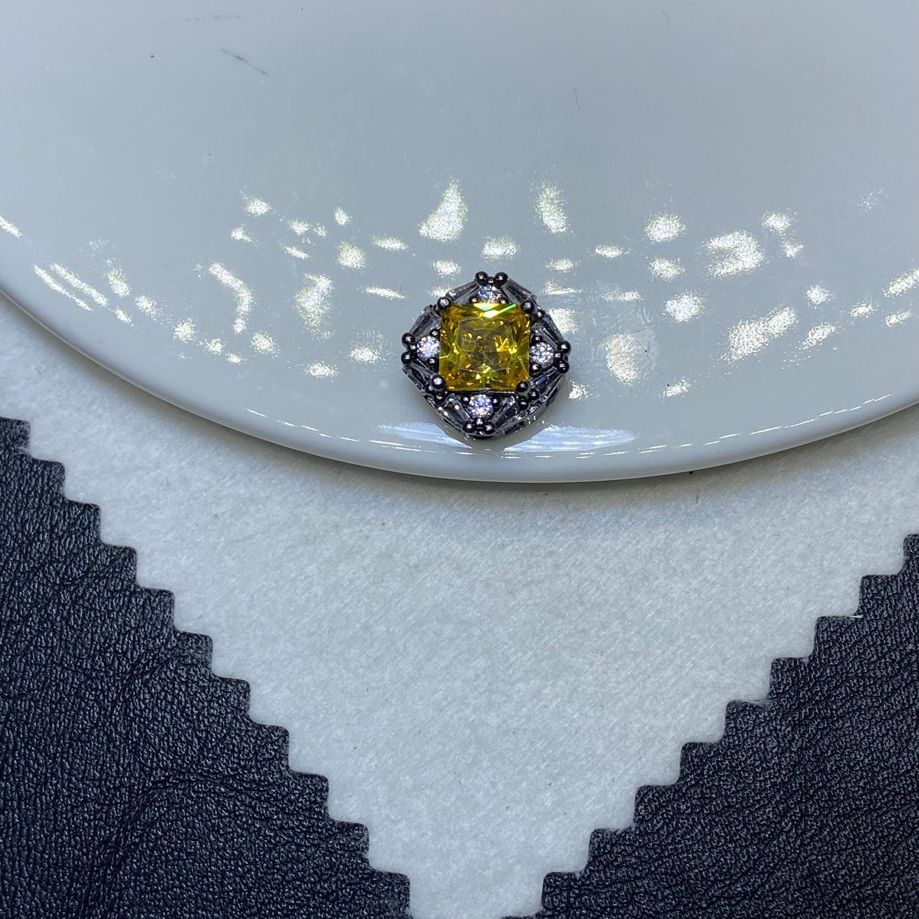 12cm Square Rhinestone Zircon Spacer