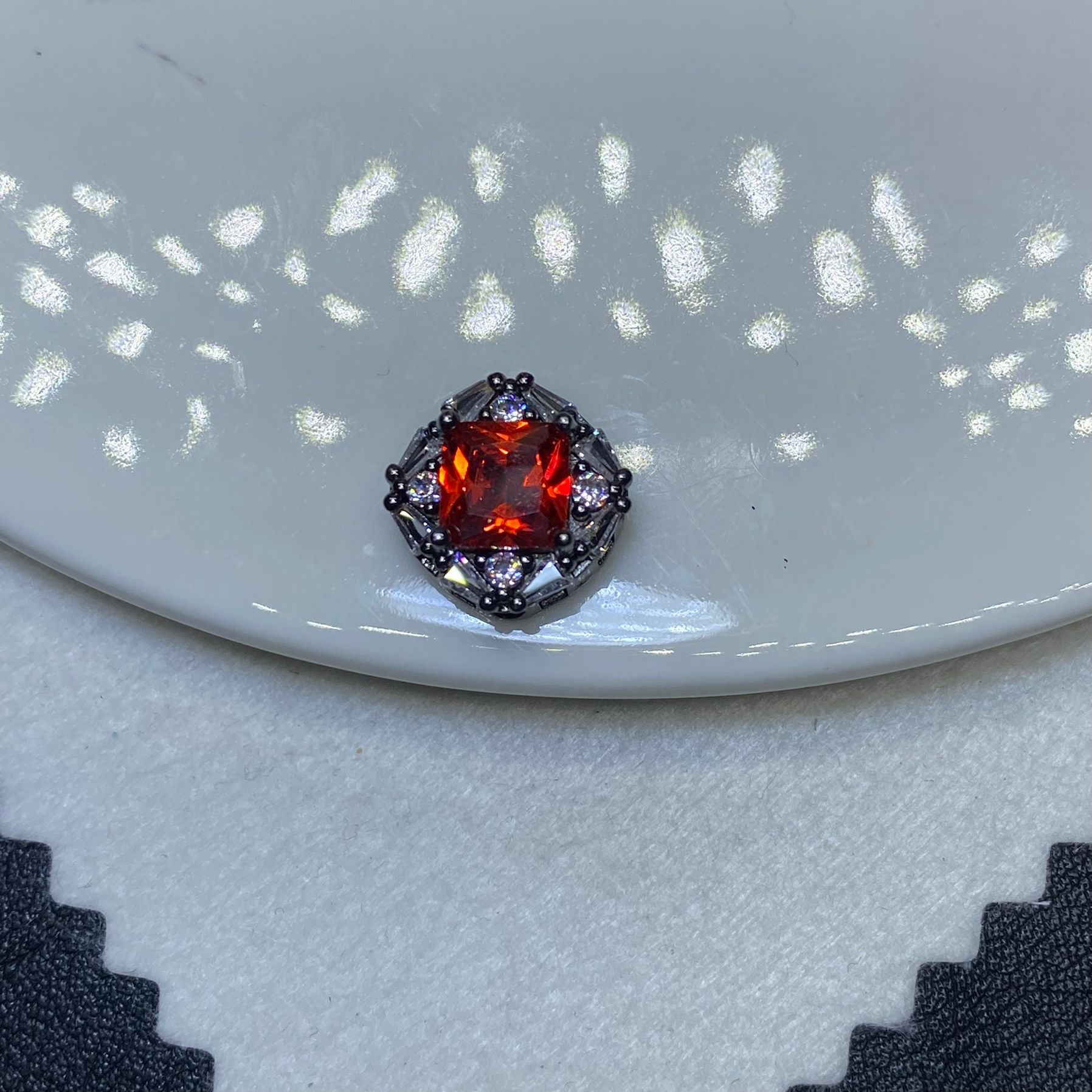 12cm Square Rhinestone Zircon Spacer