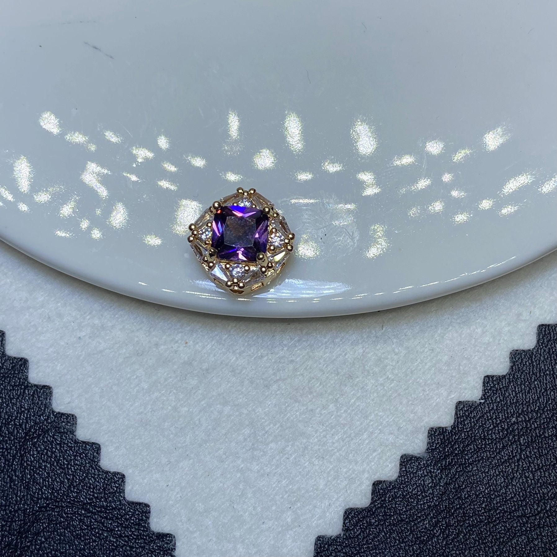 12cm Square Rhinestone Zircon Spacer