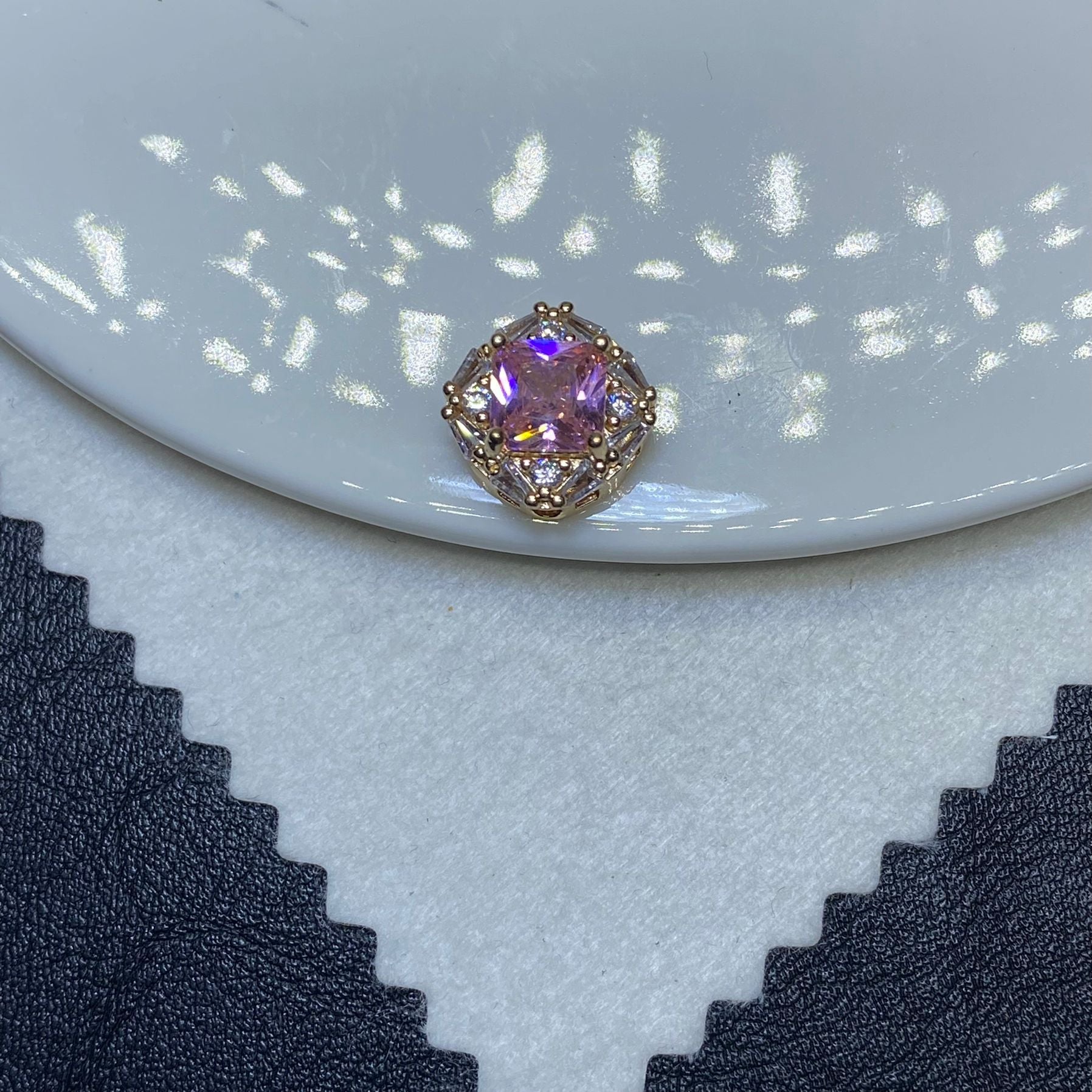 12cm Square Rhinestone Zircon Spacer