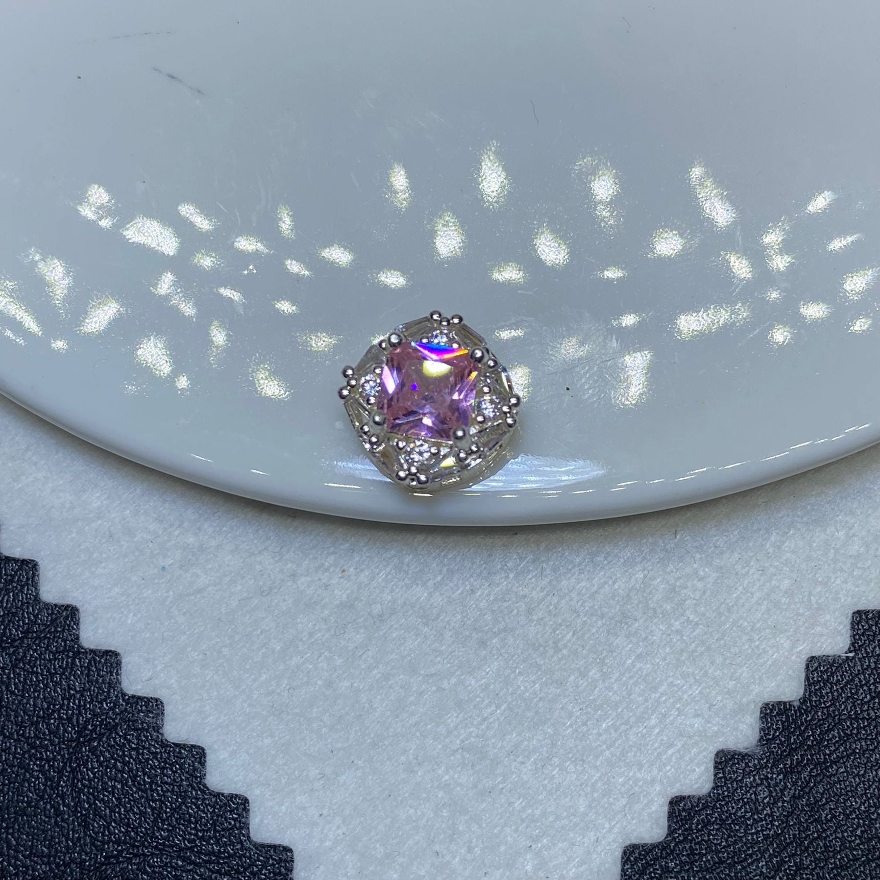 12cm Square Rhinestone Zircon Spacer