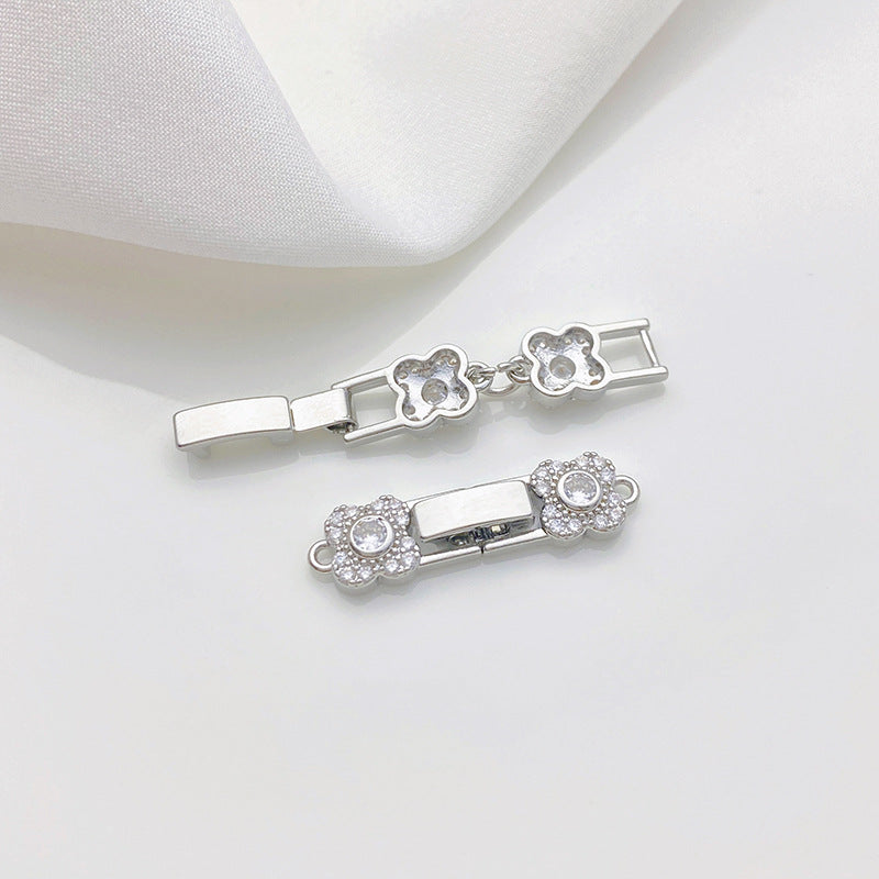 Floral Zircon Closure Connector