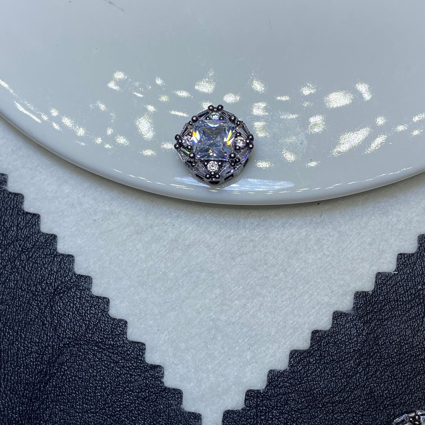 12cm Square Rhinestone Zircon Spacer