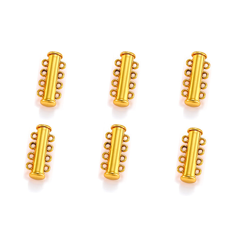 Multi-Strand Magnetic Slide Tube Lock Jewelry Connectors