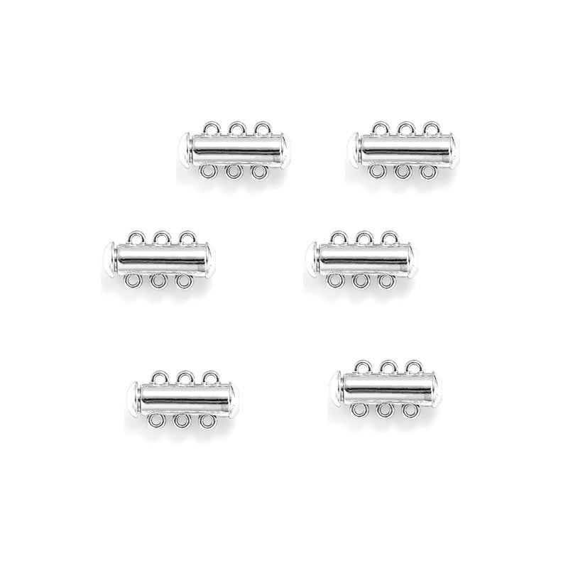 Multi-Strand Magnetic Slide Tube Lock Jewelry Connectors