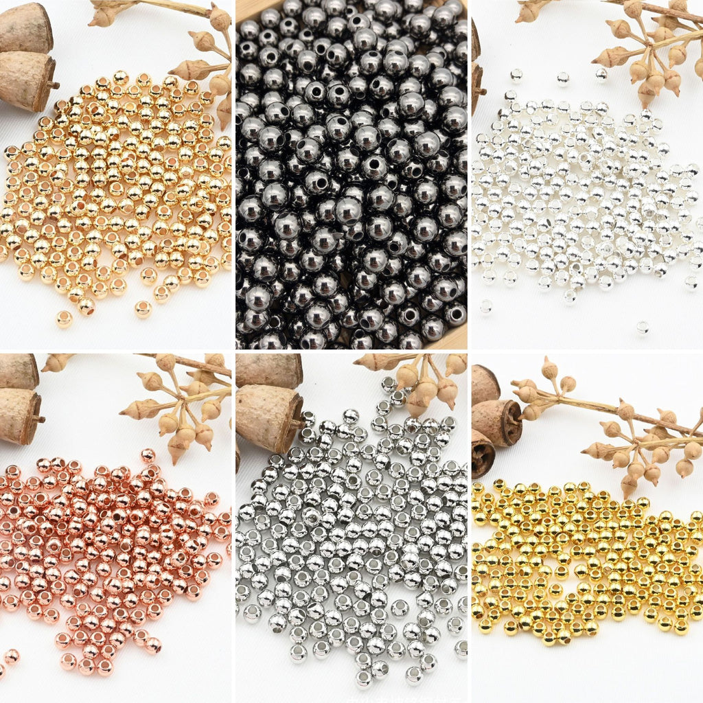 100/500pcs Smooth Spacer Beads