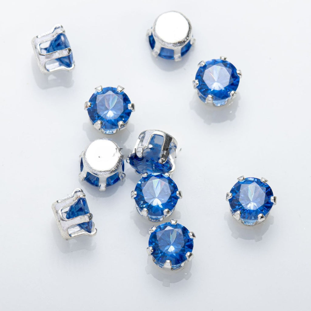 (100pcs)6MM Round Prong-Set CZ