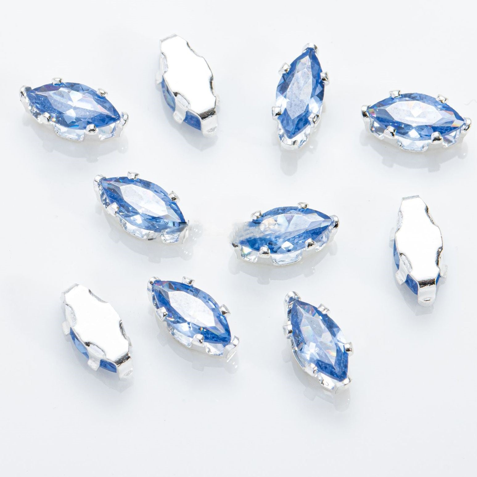 (100pcs)3x6mm 6-prong Marquise Prong-Set CZ