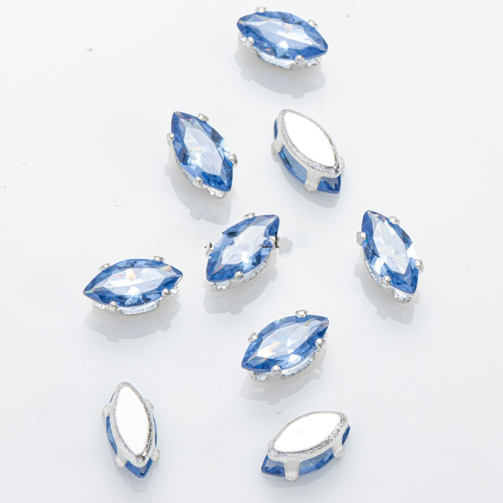 (100pcs)4x8mm Marquise Prong-Set Rhinestone Beads
