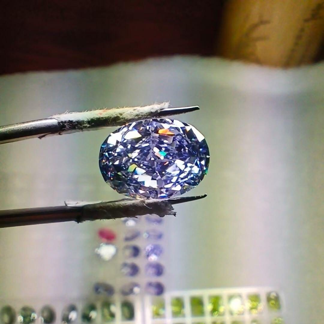 5A 4-16mm Oval Ice Flower Cut Loose CZ Stone - 1pcs