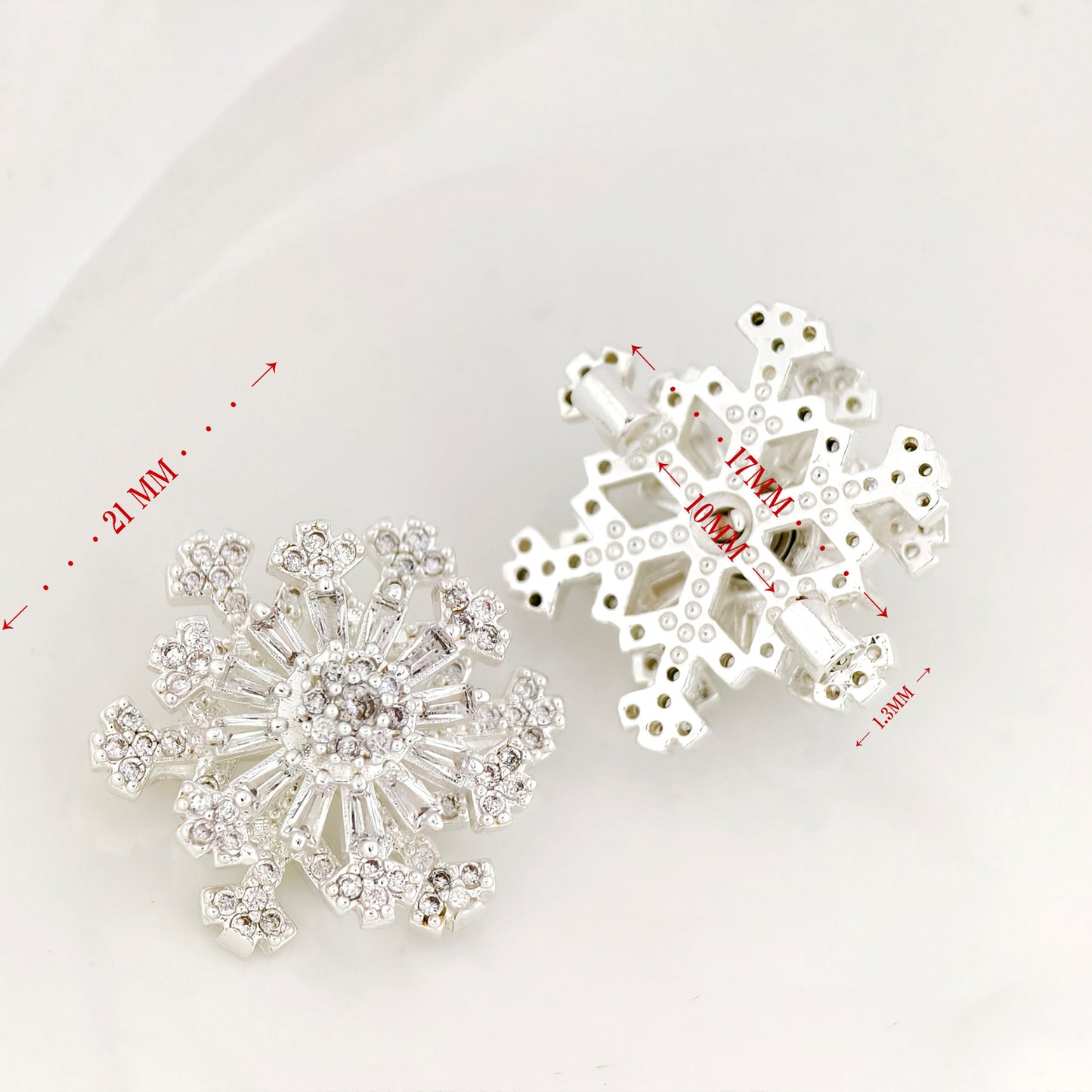 Rotatable Snowflake CZ Spacer