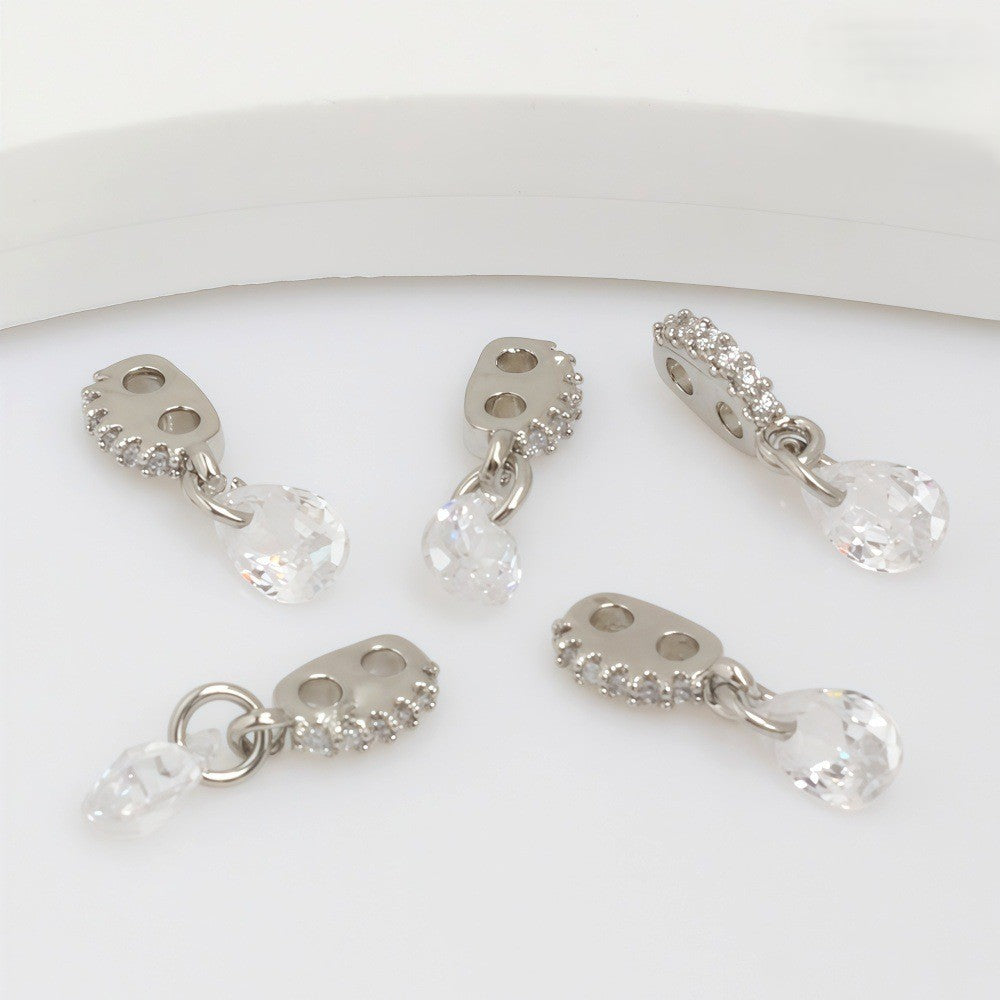 Snout / Pig Nose Double-Row Teardrop CZ Spacer